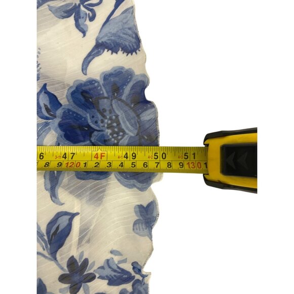 Zara Womens Midi Dress S Small White Blue Printed Elastic Waist 3099/246 NWD - Picture 13 of 14